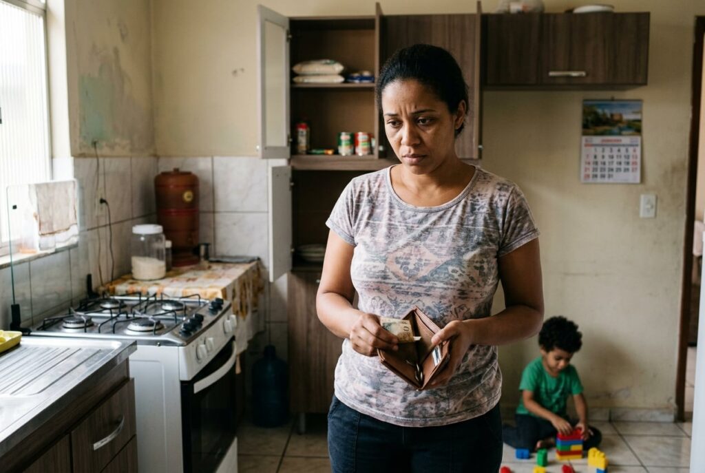Mãe sem dinheiro para auxiliar seu filho
