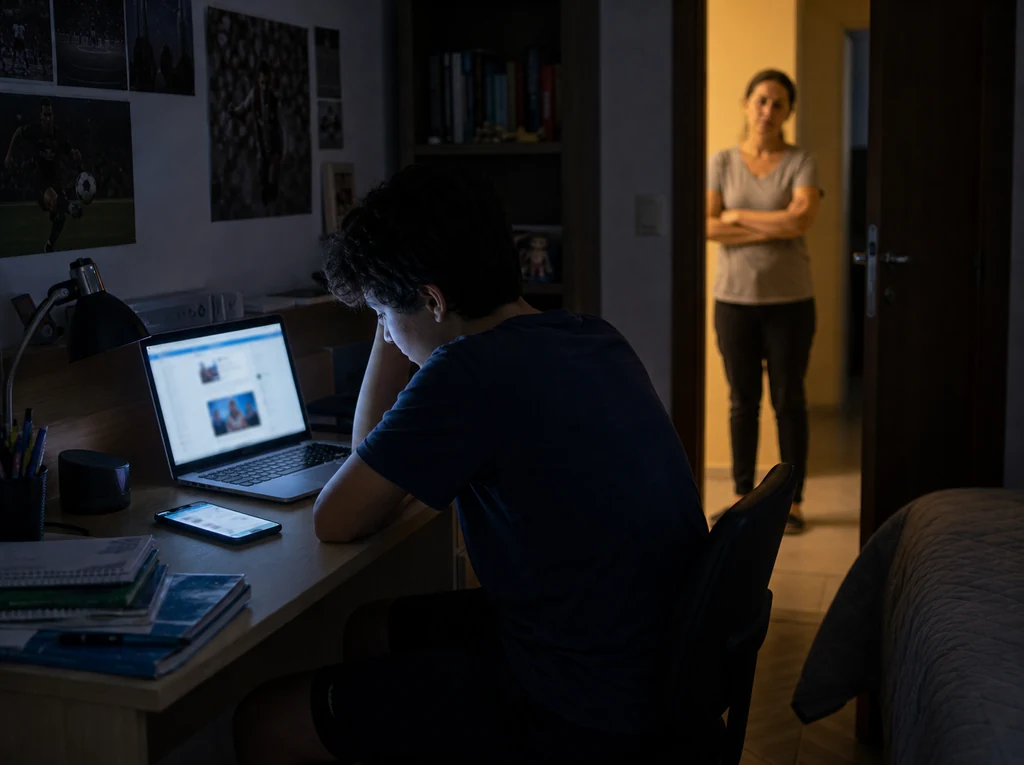Segurança Digital para Crianças e Adolescentes Adolescente utilizando computador e plataformas digitais